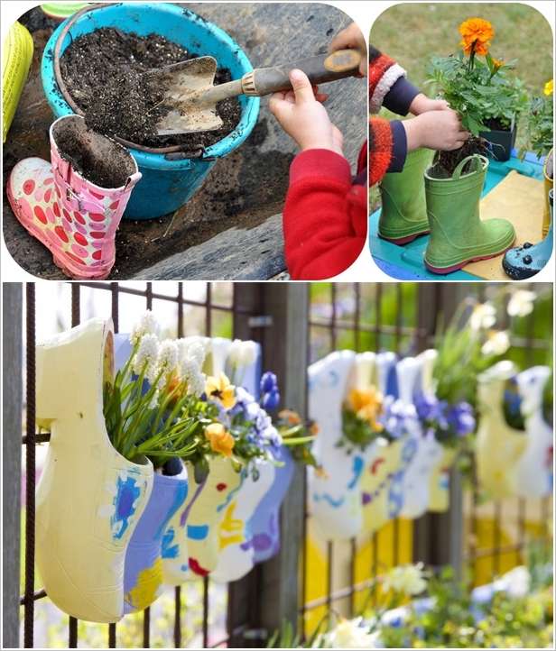 Upcycled Shoe Planters