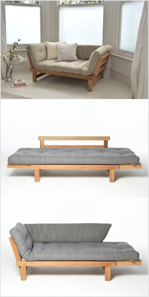 A Sofa That Extends from Both Sides into a Bed; It can be Used as a Settee Too