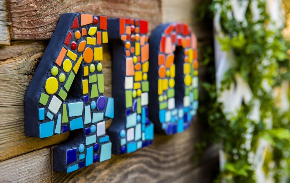 Display a Mosaic House Number on The Exterior Wall