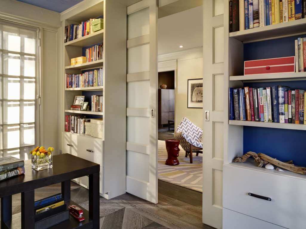 pocket door matching cabinets