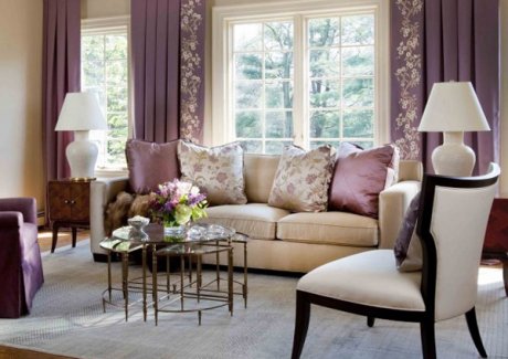 purple-curtain-combine-beige-wall-on-living-room