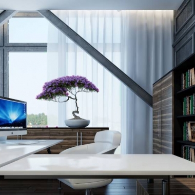 iMac-in-Elegant-White-Home-Office-Desk-and-Couch-with-Minimalist-Timber-Storage