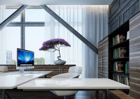 iMac-in-Elegant-White-Home-Office-Desk-and-Couch-with-Minimalist-Timber-Storage