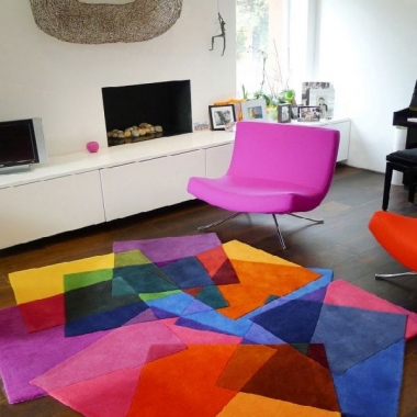 Modern Colorful Cubes Rugs