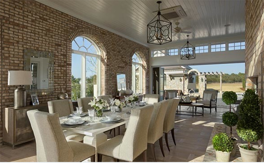 Dazzling Dining Room Designs with Brick Wall