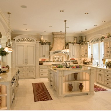 Outstanding French White Kitchen Design