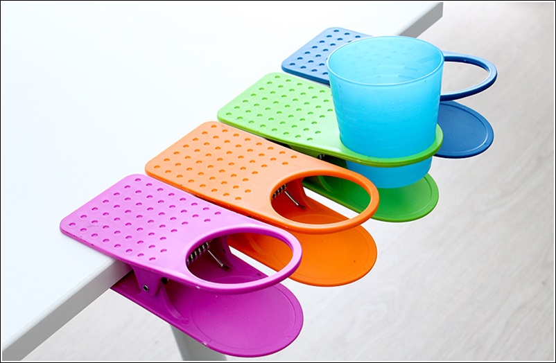 Clip on Table Cup Holders – No More Spilling!!!
