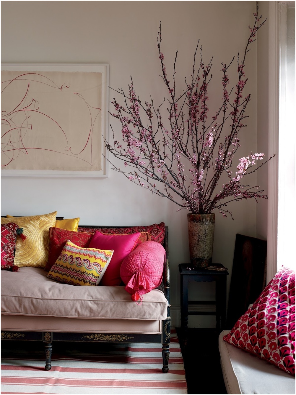 Cherry Blossom Living Room Decor