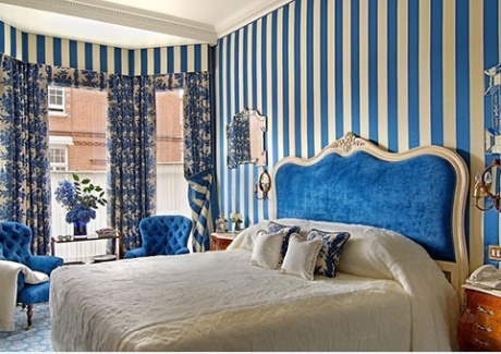 Splendid Blue Striped Walls