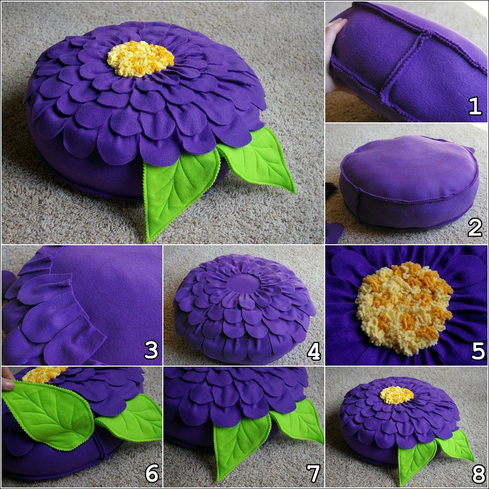 DIY Fleece Flower Petal Pillow