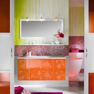 Orange-Girly-Bathroom-Furniture-Design