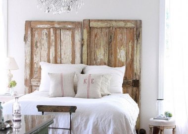 Old door headboard