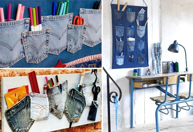 These Awesome Organizers Can be Made from Just a Pair of Jeans