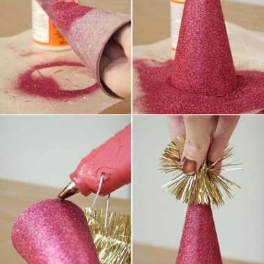 Make Your Own Glitter Party Hats