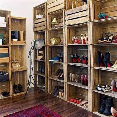 Repurposed Wood Shoe Cabinet