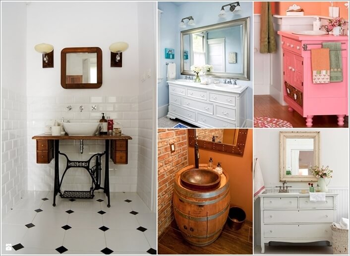 Recycled Wood Bathroom Vanity