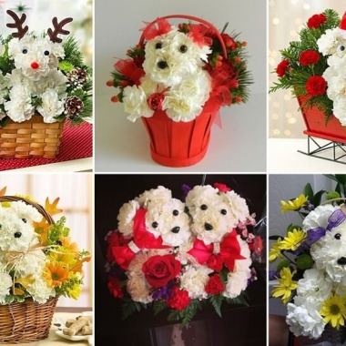 These Puppy Bouquets Are Guaranteed to Be a Party Decor Hit fi