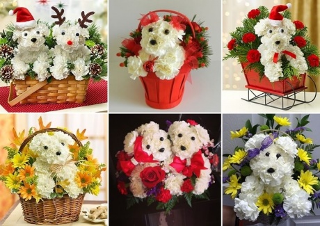 These Puppy Bouquets Are Guaranteed to Be a Party Decor Hit fi