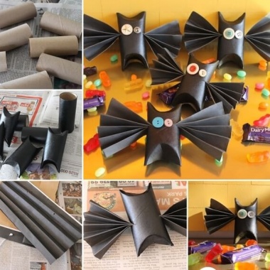 Try These Paper Roll Bats for Coming Halloween  fi