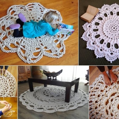 Would You Try a Giant Crochet Doily Rug fi