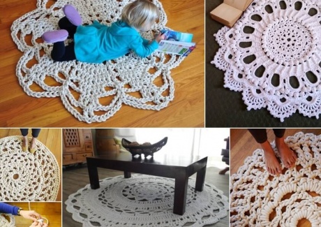 Would You Try a Giant Crochet Doily Rug fi