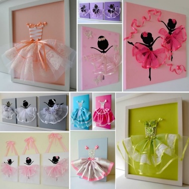 Make A  Cute Tutu Dress Wall Art With Ribbons fi