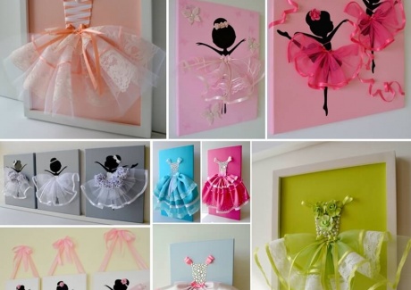 Make A  Cute Tutu Dress Wall Art With Ribbons fi