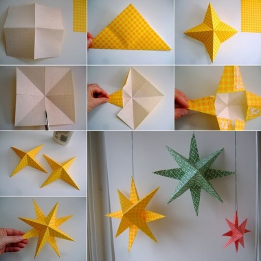 Make These Easy Paper Stars for Christmas fi