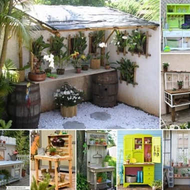 Make Your Own Potting Bench If You Have a Green Thumb fi