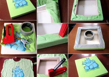 Recycle An Old T-Shirt Into Canvas Art fi