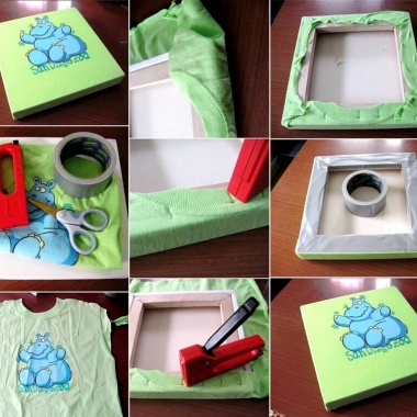 Recycle An Old T-Shirt Into Canvas Art fi