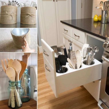 15 Practical Utensil Storage Ideas for Your Kitchen fi