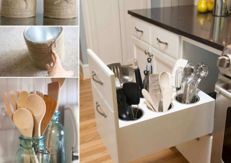15 Practical Utensil Storage Ideas for Your Kitchen fi