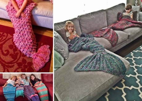 Look at These Awesome Crochet Mermaid Lap Blankets fi