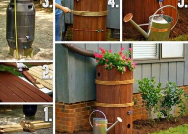 Look At This Budget Friendly Rain Barrel Idea fi