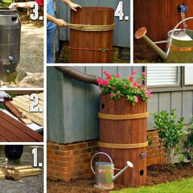 Look At This Budget Friendly Rain Barrel Idea fi