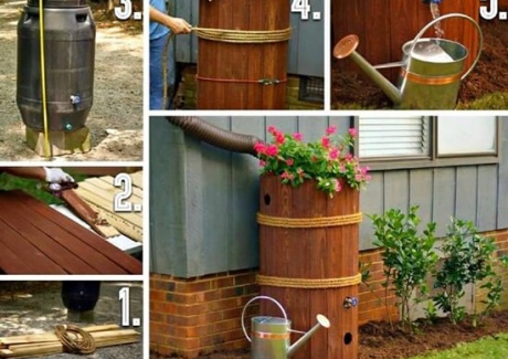 Look At This Budget Friendly Rain Barrel Idea fi