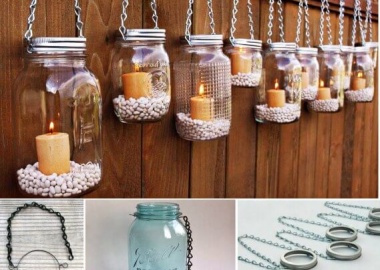 Make These Beautiful Hanging Mason Jar Lanterns fi