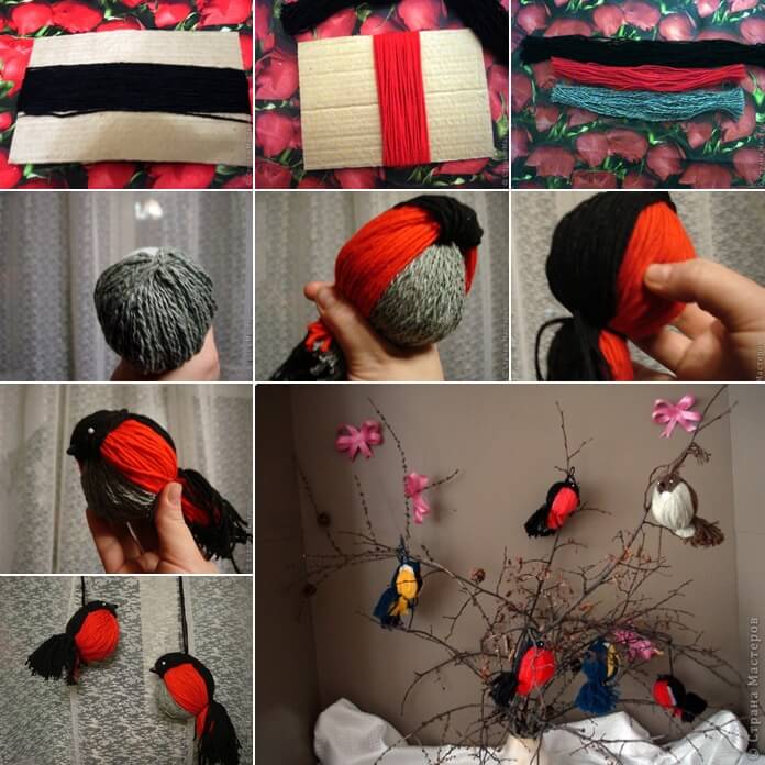 Make These Cute and Easy Yarn Birds