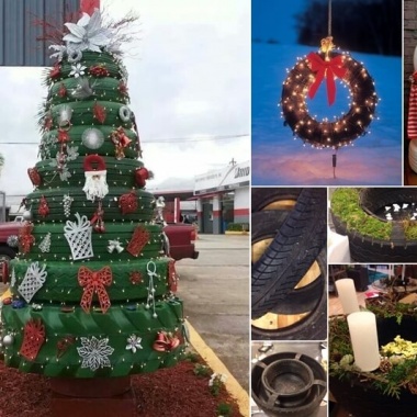 View These Fun Christmas Decor Ideas with Old Tires fi