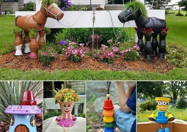 10 Cool Clay Pot Garden Crafts for You to Try fi