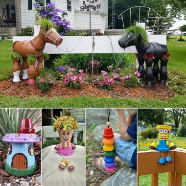 10 Cool Clay Pot Garden Crafts for You to Try fi