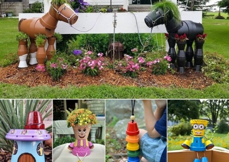 10 Cool Clay Pot Garden Crafts for You to Try fi