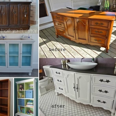 10 Fabulous Before and After Furniture Makeover Projects fi