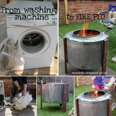 Turn An Old Washing Machine Drum Into a Fire Pit fi