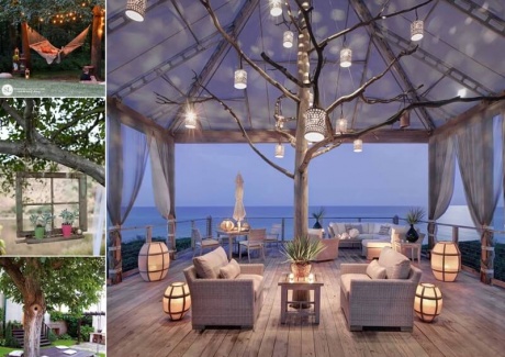 10 Wonderful Ideas to Decorate An Outdoor Tree fi