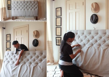 Make a Diamond Tufted Headboard for Your Bed fi