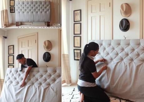 Make a Diamond Tufted Headboard for Your Bed fi