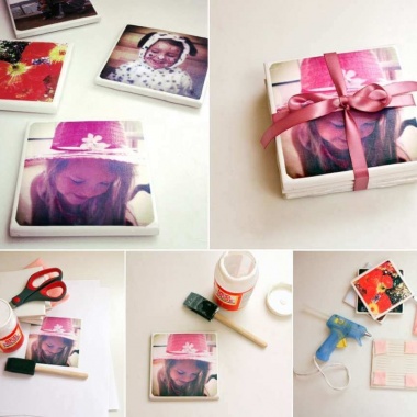 Make These Awesome Tile Photo Coasters fi