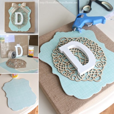 Try This Classy Burlap Monogram Wall Art fi